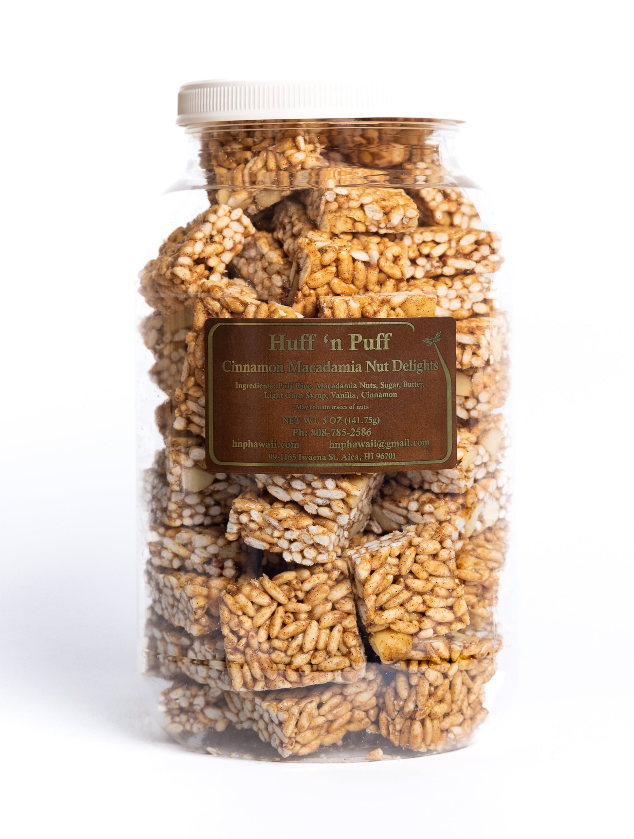 Cinnamon Macadamia Nut Puffed Rice – Sweet & Crunchy – Huff n Puff