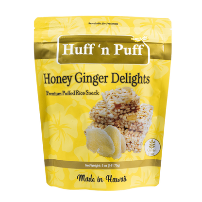 Huff n Puff Honey Ginger Puffed Rice Snacks