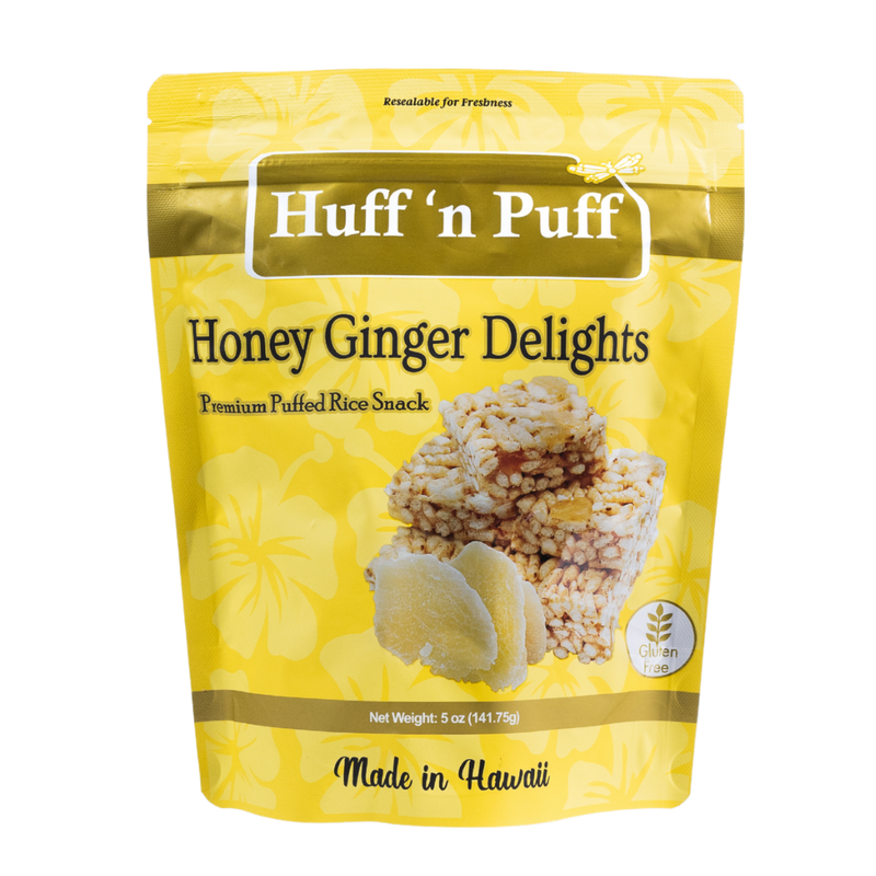 Honey Ginger Puffed Rice Snacks | Sweet & Spicy Crunch – Huff n Puff