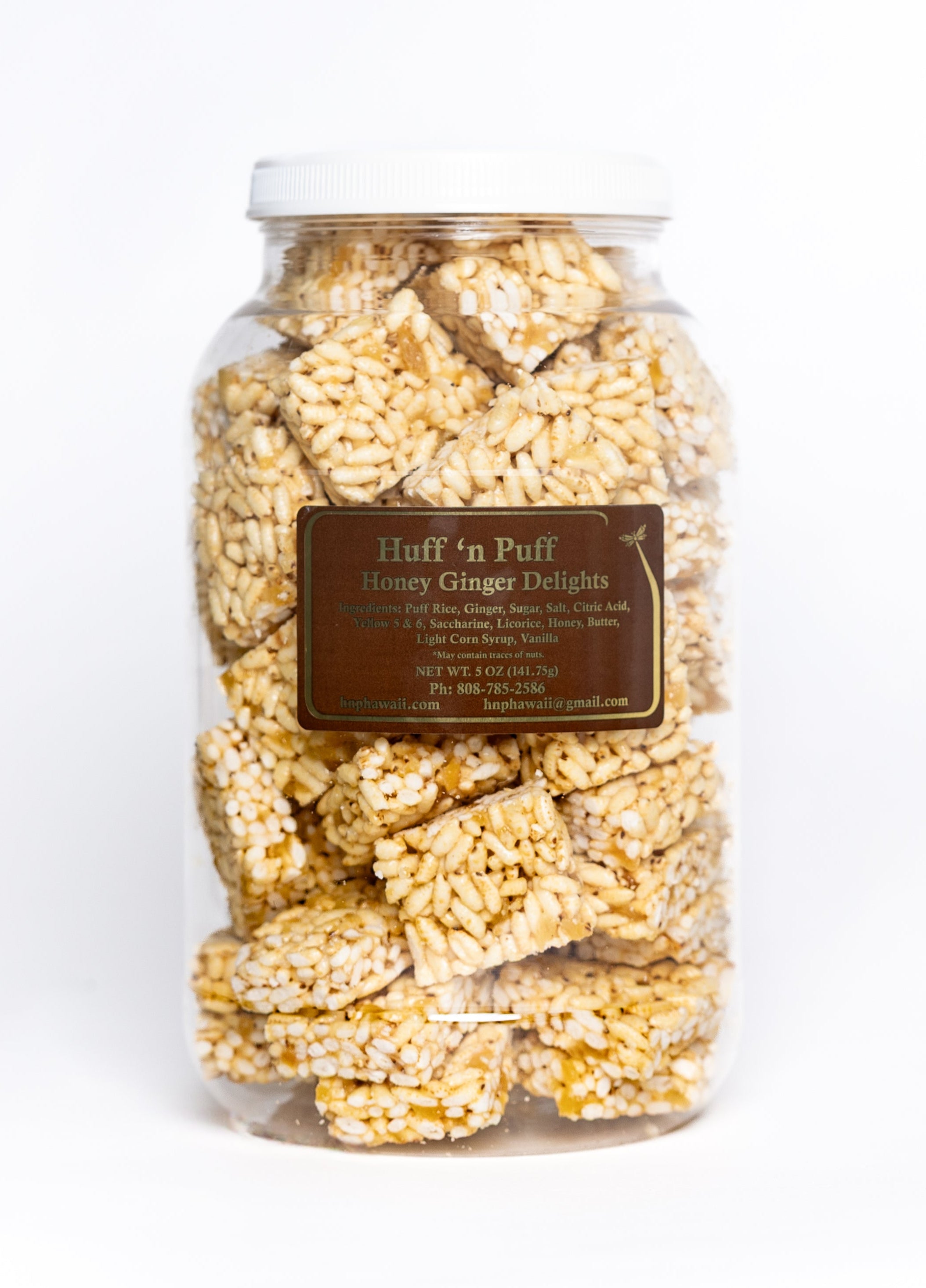 Honey Ginger Puffed Rice Snacks | Sweet & Spicy Crunch – Huff n Puff