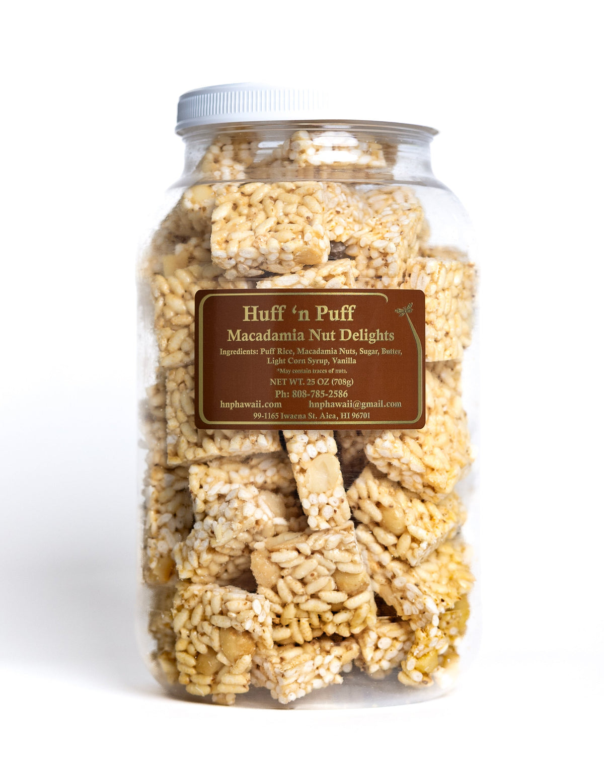 Hawaiian Macadamia Puffed Rice Snacks | Gluten-Free & Crispy | Huff n Puff