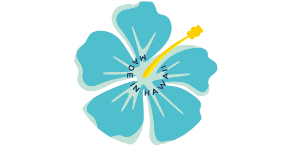 Huff n Puff Vision icon displaying a blue hibiscus and "made in hawaii"